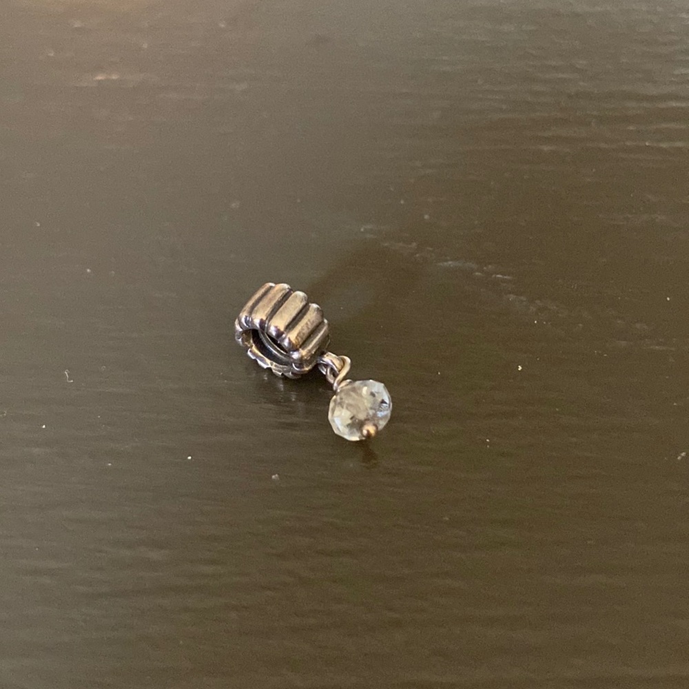 Pandora Clear Stone Dangle Charm.